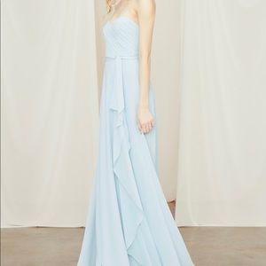 Amsale Strapless Sweetheart Bridesmaid Dress